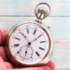 Swiss Cross and Beguelin Housed in Clear Back Nickel Silver Hunter Display Case