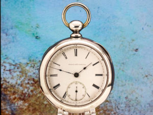 Elgin Key Wind Key Set Pocket Watch Housed in Desired Coin Silver Case