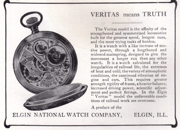 Elgin Pocket Watch Advertisement