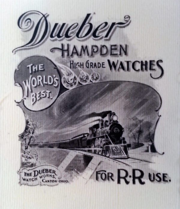 Rare Dueber Hampden Pocket Watch Housed in Heavy Sterling Silver Case