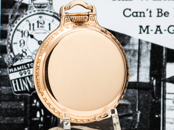 Hamilton Railroad 992E with Elinvar Hairspring Housed in Rose Gold Fill Model #2 Case