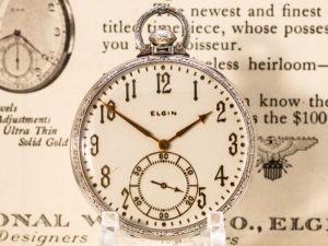 Lord Elgin The Dress Pocket Watch Housed in this Stunning 14K White Gold Case