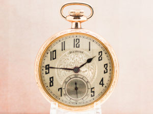 Illinois Dress Pocket Watch of The Day Housed in this Beautiful Yellow Gold Fill Case