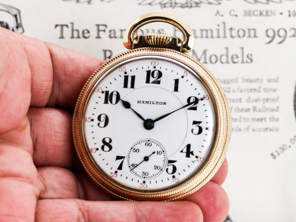 Pristine Hamilton Railroad Grade 992 Housed in this Stunning Yellow Gold Fill Case