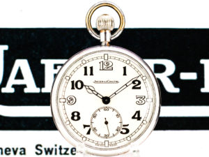 Rare Jaeger-LeCoultre Military Grade Pocket Watch Housed In Nickel Silver Case