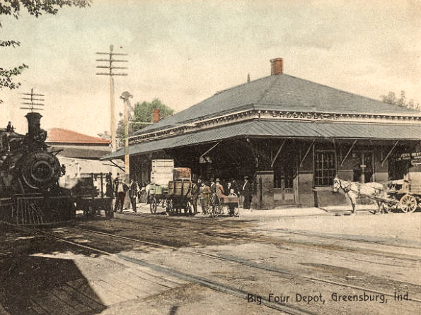 Greensburg, Ind. Big Four Depot 1900