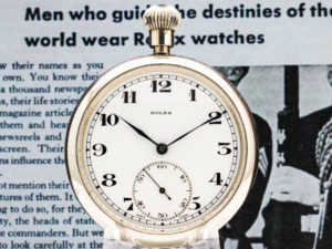 Beautifully Preserved Rolex WWII British Royal Navy Deck Pocket Watch