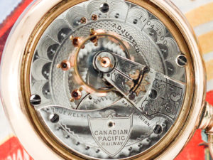 Rare Waltham Canadian Pacific Railway with Logo on Movement and Custom Case