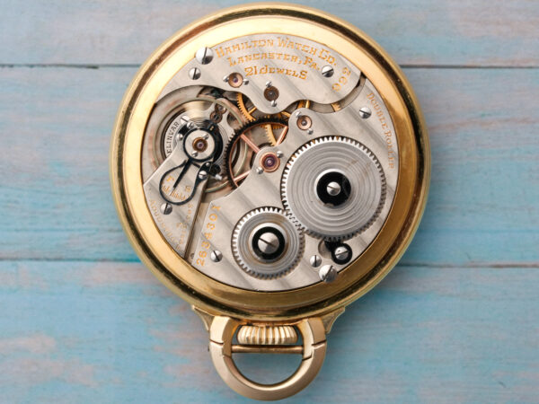 Hamilton Railroad Grade 992E with Elinvar Hairspring Housed in Popular Model 10 Case