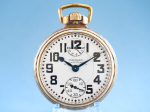 Waltham Railroad Grade Vanguard with Up/Down Wind Indicator Housed in Mainliner Case