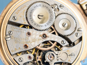 Waltham Railroad Grade Vanguard with Up/Down Wind Indicator Housed in Mainliner Case